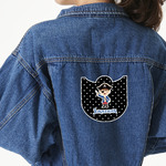 Pirate & Dots Twill Iron On Patch - Custom Shape - X-Large (Personalized)