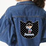 Pirate & Dots Twill Iron On Patch - Custom Shape - 2XL - Set of 4 (Personalized)