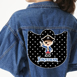 Pirate & Dots Twill Iron On Patch - Custom Shape - 3XL (Personalized)