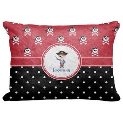 Pirate & Dots Decorative Baby Pillowcase - 16"x12" (Personalized)