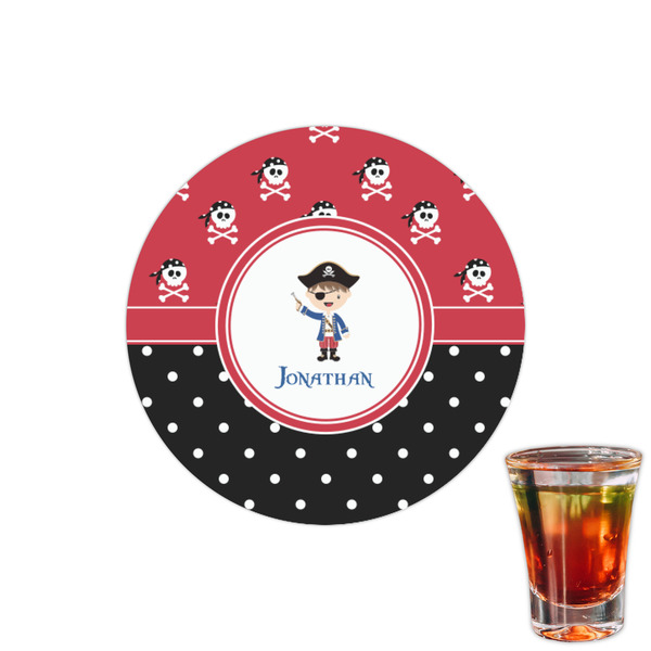 Custom Pirate & Dots Printed Drink Topper - 1.5" (Personalized)