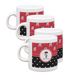 Pirate & Dots Single Shot Espresso Cups - Set of 4 (Personalized)