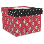 Pirate & Dots Gift Box with Lid - Canvas Wrapped - XX-Large (Personalized)