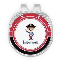 Pirate & Dots Golf Ball Marker - Hat Clip - Silver