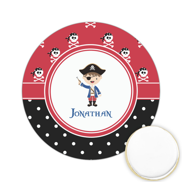 Custom Pirate & Dots Printed Cookie Topper - 2.15" (Personalized)