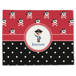 Pirate & Dots Single-Sided Linen Placemat - Single w/ Name or Text