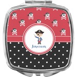 Pirate & Dots Compact Makeup Mirror (Personalized)