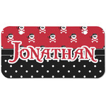 Pirate & Dots Mini/Bicycle License Plate (2 Holes) (Personalized)