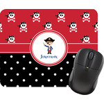 Pirate & Dots Rectangular Mouse Pad (Personalized)