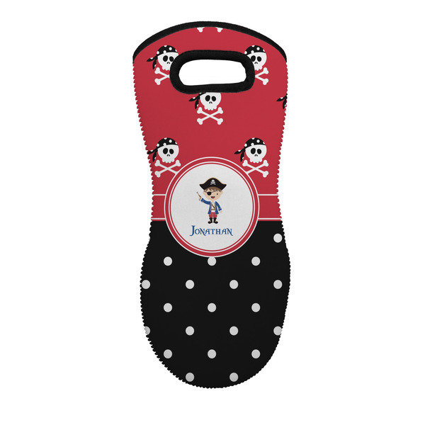 Custom Pirate & Dots Neoprene Oven Mitt w/ Name or Text