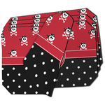 Pirate & Dots Dining Table Mat - Octagon - Set of 4 (Double-SIded) w/ Name or Text