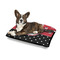 Pirate & Dots Outdoor Dog Beds - Medium - IN CONTEXT