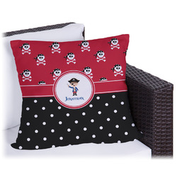 Pirate & Dots Outdoor Pillow - 18" (Personalized)