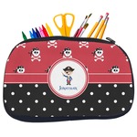 Pirate & Dots Neoprene Pencil Case - Medium w/ Name or Text