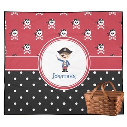 Pirate & Dots Outdoor Picnic Blanket (Personalized)
