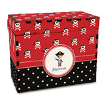 Pirate & Dots Wood Recipe Box - Full Color Print (Personalized)