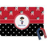 Pirate & Dots Rectangular Fridge Magnet (Personalized)