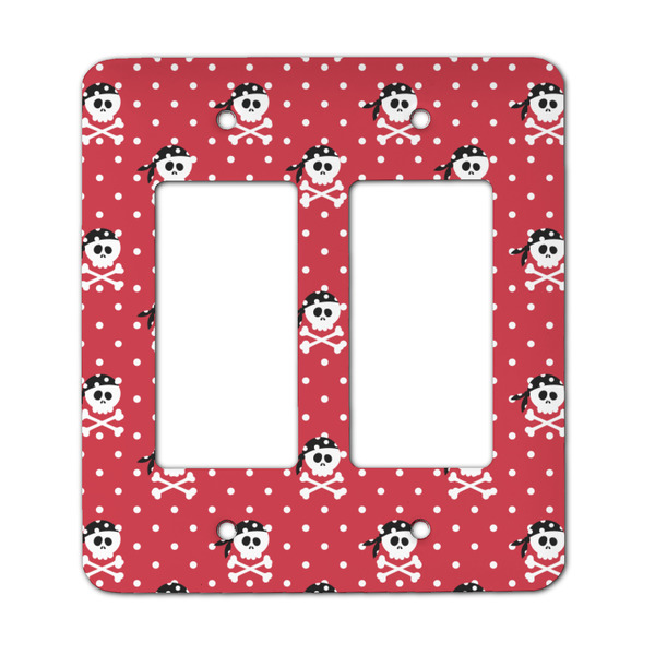 Custom Pirate & Dots Rocker Style Light Switch Cover - Two Switch