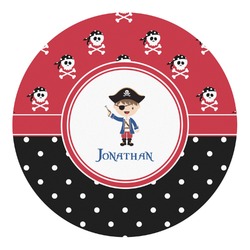 Pirate & Dots Round Decal - Large (Personalized)