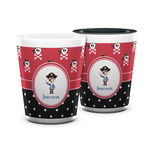 Pirate & Dots Ceramic Shot Glass - 1.5 oz (Personalized)