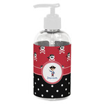 Pirate & Dots Plastic Soap / Lotion Dispenser (8 oz - Small - White) (Personalized)