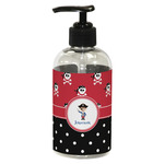 Pirate & Dots Plastic Soap / Lotion Dispenser (8 oz - Small - Black) (Personalized)