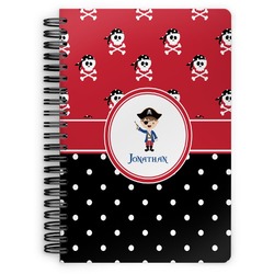 Pirate & Dots Spiral Notebook (Personalized)