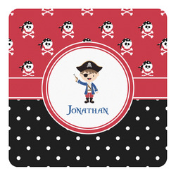 Pirate & Dots Square Decal - Large (Personalized)