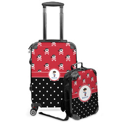 Pirate & Dots Kids 2-Piece Luggage Set - Suitcase & Backpack (Personalized)