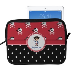 Pirate & Dots Tablet Case / Sleeve - Large (Personalized)