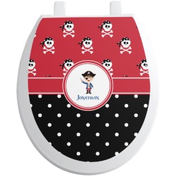 Pirate & Dots Toilet Seat Decal (Personalized)