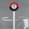 Pirate & Dots White Plastic 5.5" Stir Stick - Round - Main