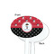 Pirate & Dots White Plastic 7" Stir Stick - Single Sided - Oval - Front & Back