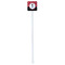 Pirate & Dots White Plastic Stir Stick - Double Sided - Square - Single Stick