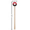 Pirate & Dots Wooden 7.5" Stir Stick - Round - Dimensions