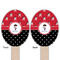 Pirate & Dots Wooden Food Pick - Oval - Double Sided - Front & Back