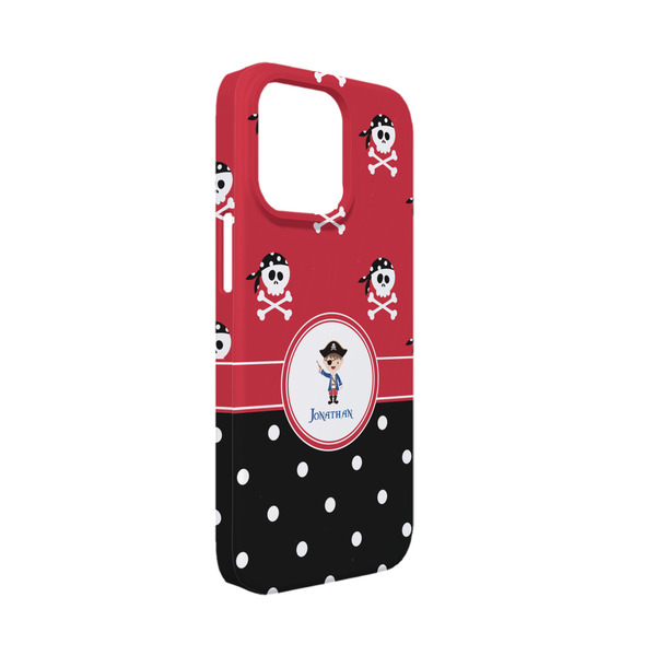 Custom Pirate & Dots iPhone Case - Plastic - iPhone 13 Mini (Personalized)