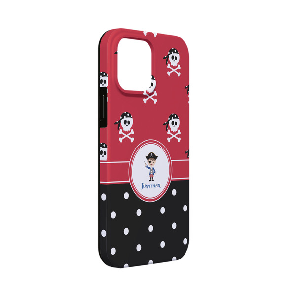 Custom Pirate & Dots iPhone Case - Rubber Lined - iPhone 13 Mini (Personalized)