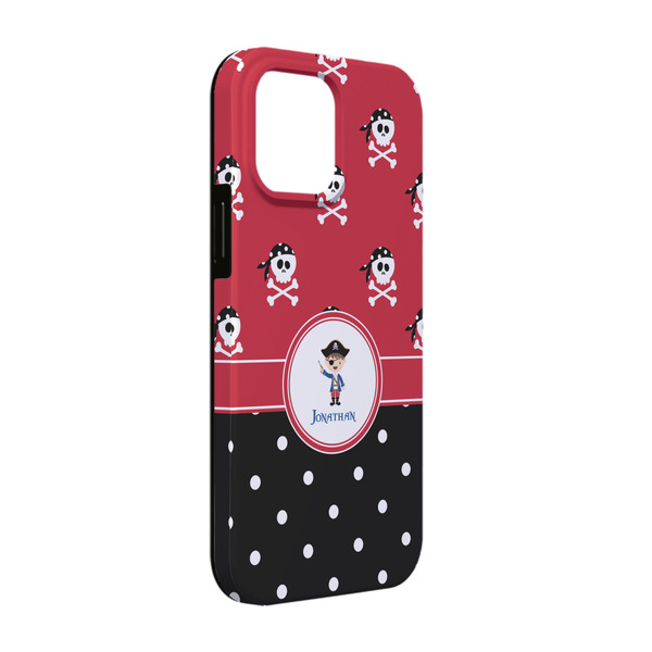 Custom Pirate & Dots iPhone Case - Rubber Lined - iPhone 13 (Personalized)