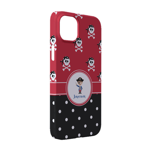 Custom Pirate & Dots iPhone Case - Plastic - iPhone 14 (Personalized)