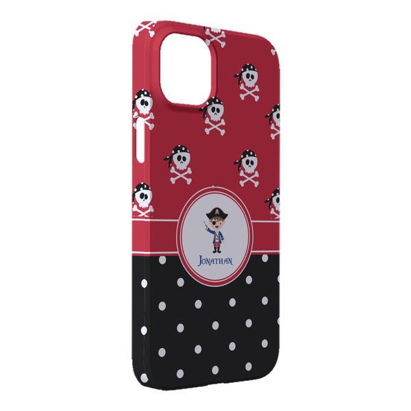 Custom Pirate & Dots iPhone Case - Plastic - iPhone 14 Plus (Personalized)