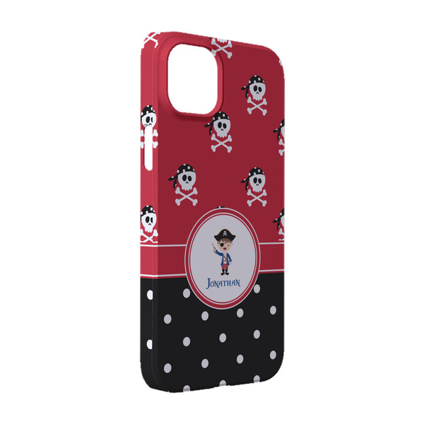 Custom Pirate & Dots iPhone Case - Plastic - iPhone 14 Pro (Personalized)