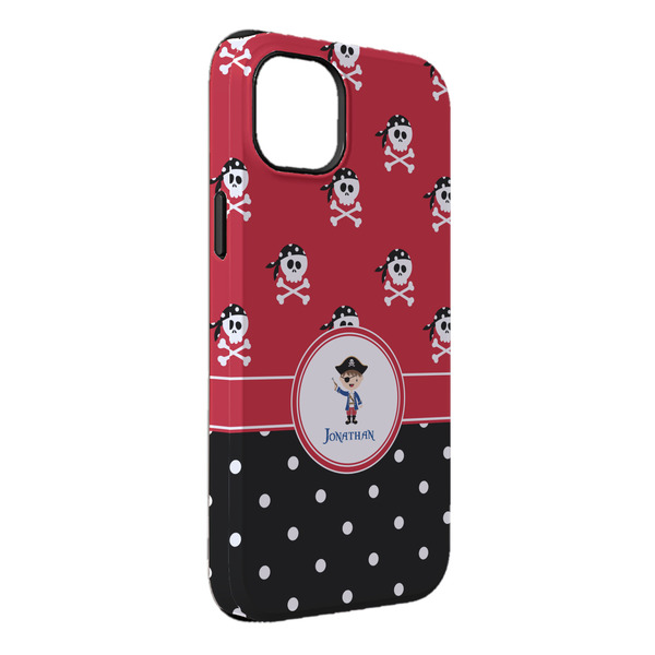 Custom Pirate & Dots iPhone Case - Rubber Lined - iPhone 14 Pro Max (Personalized)