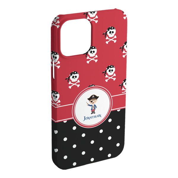 Custom Pirate & Dots iPhone Case - Plastic - iPhone 15 Plus (Personalized)