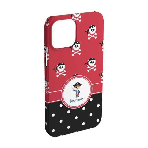 Custom Pirate & Dots iPhone Case - Plastic - iPhone 15 Pro (Personalized)