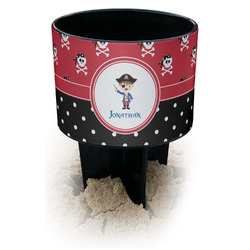 Pirate & Dots Black Beach Spiker Drink Holder (Personalized)