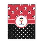 Girl's Pirate & Dots Wood Print - 11x14 (Personalized)