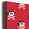 Girl's Pirate & Dots 16x20 Wood Print - Closeup