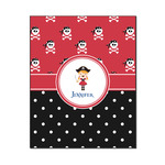 Girl's Pirate & Dots Wood Print - 16x20 (Personalized)