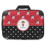 Girl's Pirate & Dots Hard Shell Briefcase - 18" (Personalized)